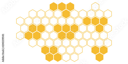 simple golden color honeybee pattern art.