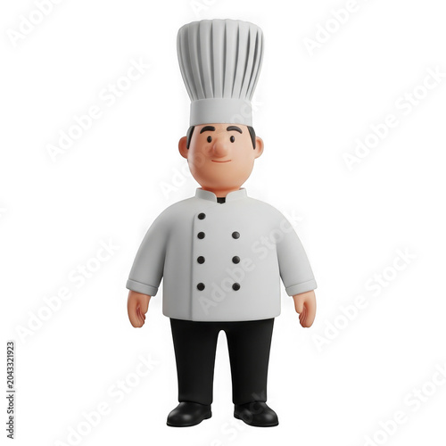 Chef in uniform standing with arms crossed