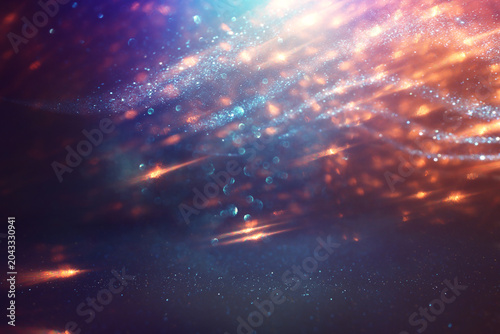 Abstract background of soft focus bokeh lights