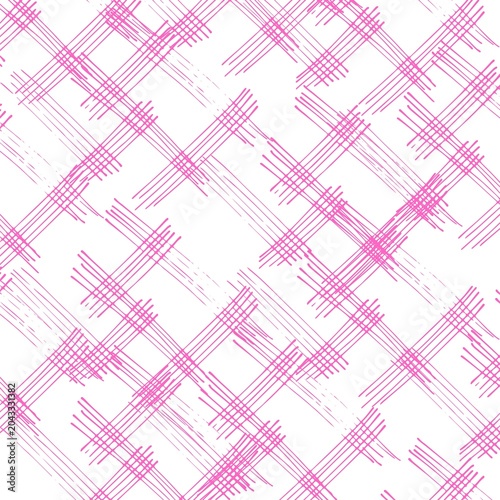 Pink checks bias plaid fabric for beautiful pink Love collection 