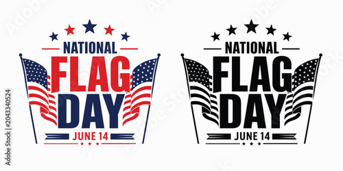 Cuadro en lienzo National flag day june 14th american patriotic symbols