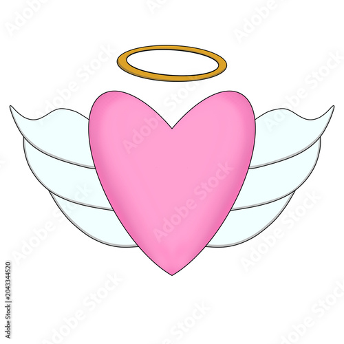 heart with wings ilustration