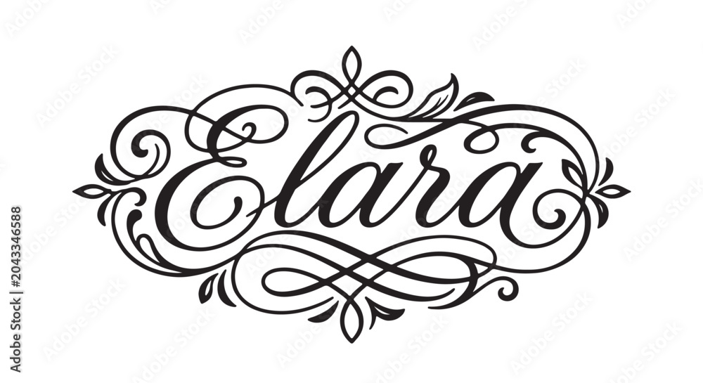 Fototapeta premium Elegant interconnected curves resembling a premium designer signature transformed into a decorative vector artwork.