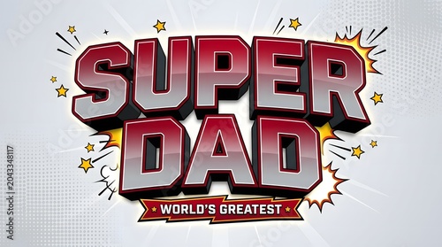 Father's Day Greeting Text Super Dad World's Greatest