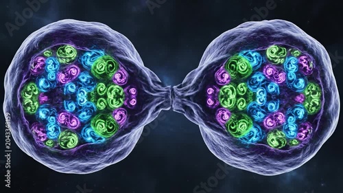 Detailed Microscopic Cell Structure Visualization