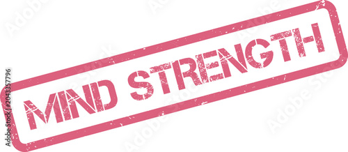 Foto Mind Strength grunge stamp promoting mental resilience and psychological fortitu