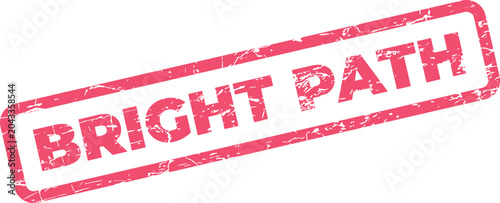 Foto Navigate toward success with this guiding bright path grunge stamp direction