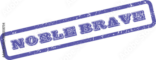 Bild auf Leinwand Noble Brave concept in a vibrant purple distressed rubber stamp seal symbol