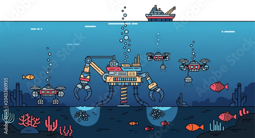 Photography ship in the sea