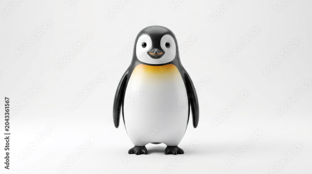 Fototapeta premium Cute baby penguin illustration on white background