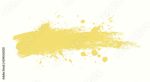 Tableau sur toile Chalky pastel yellow stroke with dusty texture