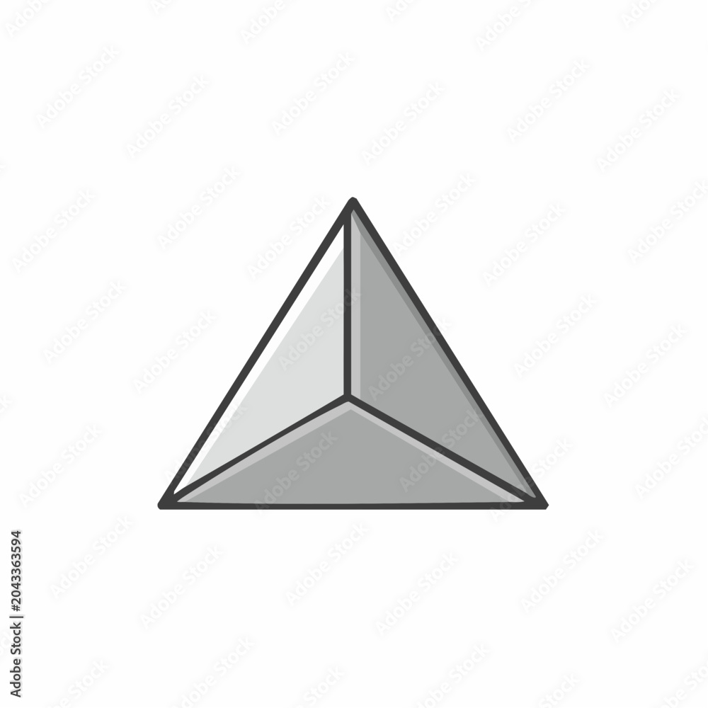 Fototapeta premium 3D Geometric Pyramid Icon