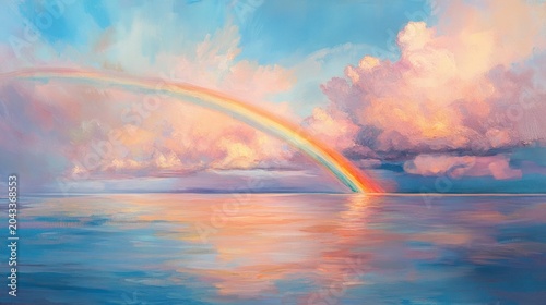Peaceful, colorful sunrise/sunset over calm water