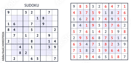 Sudoku puzzle grids showcasing different difficulty levels