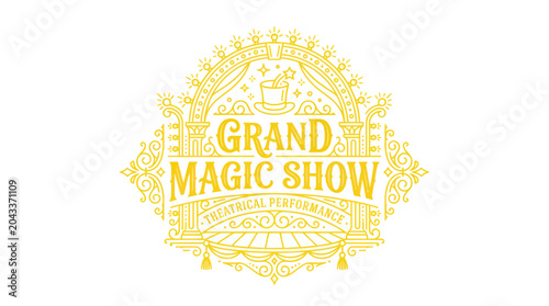 Bild auf Leinwand Grand Magic Show Theatrical Performance Logo