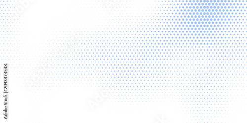 Black hexagon gradient texture. Fading honeycomb pattern background. Geometric hexagonal halftone tech overlay backdrop. Horizontal grunge halfton wallpaper. Vector retro technology dot texure