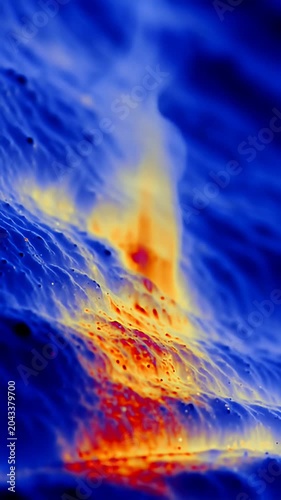 Thermal imaging scan showing heat distribution on a surface.