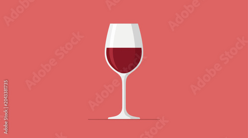 Foto Flat glass of red wine