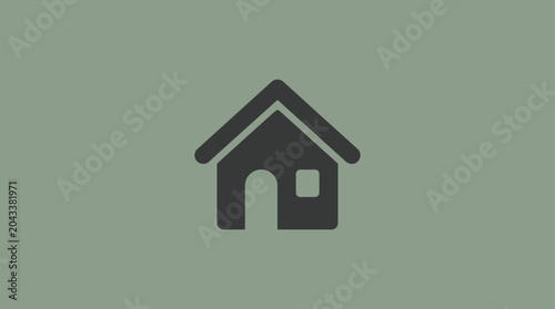 Photos Simple house icon on muted background