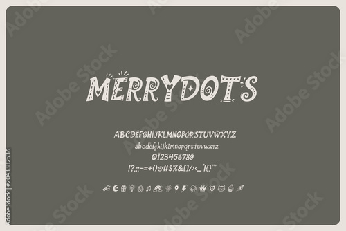 MerryDots Italic Font Playful Kids Display Typeface For Nursery Posters Birthday Invitations Stickers Toy Branding Classroom Decor And Cute Typography