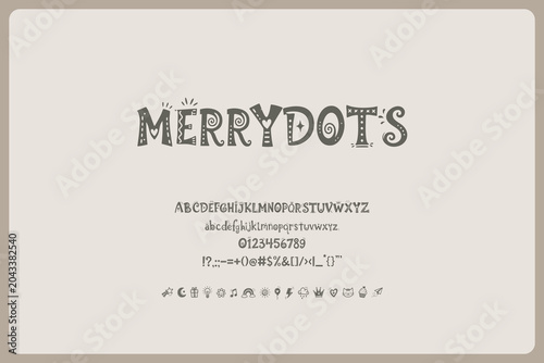 MerryDots Font Playful Kids Display Typeface For Nursery Posters Birthday Invitations Stickers Toy Branding Classroom Decor And Cute Typography