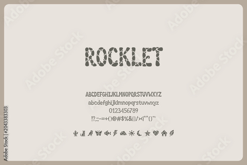 Rocklet Font Rustic Outdoor Display Typeface For Adventure Logos Camping Posters Nature Branding Hiking Graphics Earthy Packaging And Bold Typography