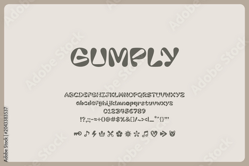 Gumply Font Rounded Playful Display Typeface For Cute Branding Kids Posters Stickers Packaging Nursery Graphics And Friendly Typography
