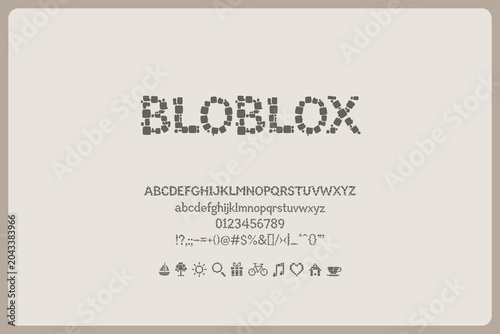 Bloblox Font LCD Pixel Display Typeface For Retro Gaming Posters Arcade Branding Digital Titles Stream Graphics Tech Layouts And Futuristic Typography
