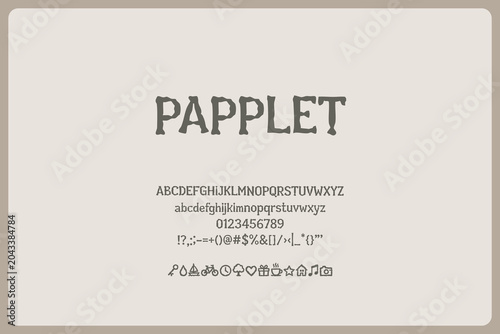 Papplet Font Raw Crumpled Display Typeface For Handmade Branding Craft Posters DIY Packaging Kids Graphics Scrapbook Design And Playful Textured Typography