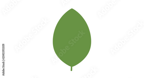 Simple illustration of a green leaf, perfect for educational content and eco-friendly themes