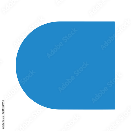 Modern blue abstract rounded rectangle shape design