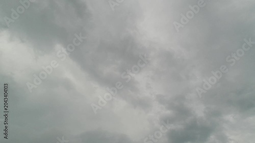 Gloomy grey sky before heavy rainfall