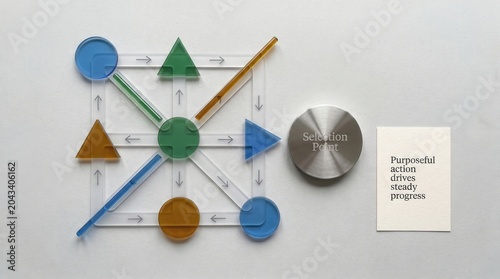 Decision Making Game Board with Selection Point