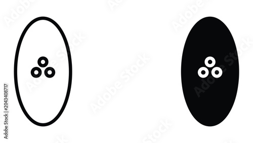 Bild auf Leinwand Plantain slice icon set in outline and solid glyph style vector