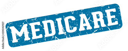medicare rectangular sign. medicare stamp
