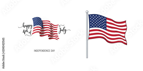 Fotografie American flag on independence day