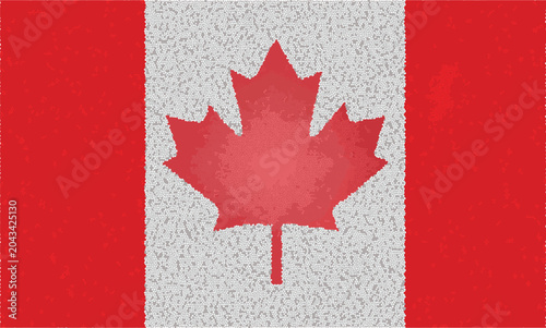 Canadian flag with red maple leaf