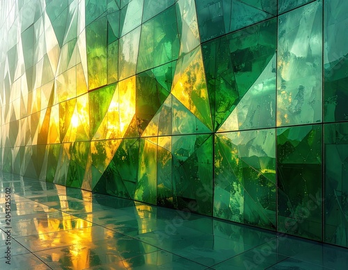 Futuristic blue digital wallpaper features a matrix pattern with light reflections in the glass and glowing lines, blending tech data with a grunge texture illustration