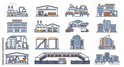 Foto Industrial buildings and factory structures.