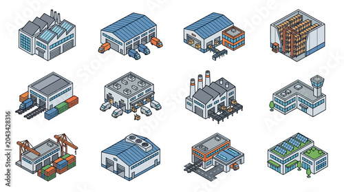 Valokuva Industrial factory buildings and facilities.