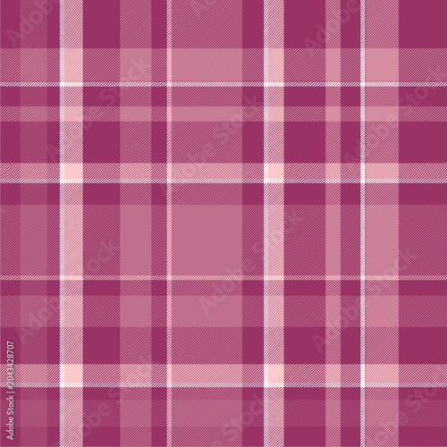 Plaid pattern in shades of pink and white