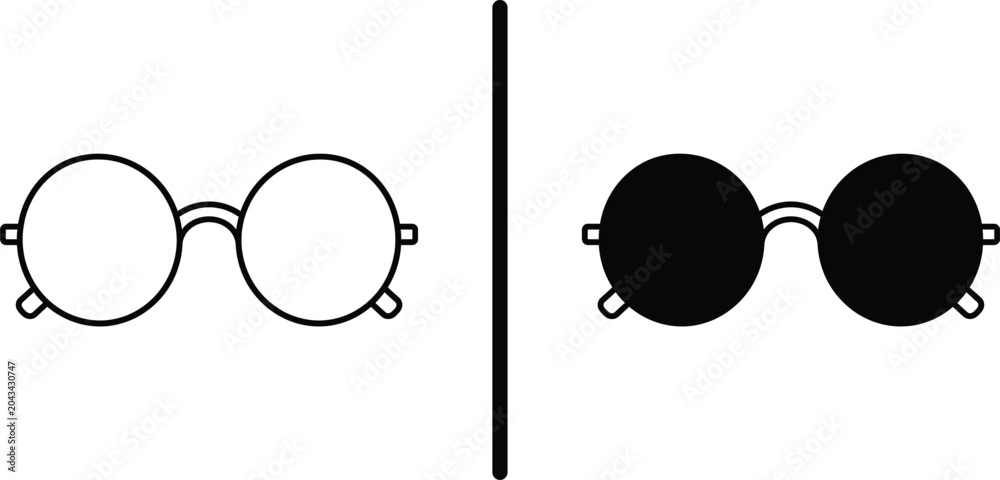 Ταπετσαρία A pair of glasses with one side transparent and the other opaque
