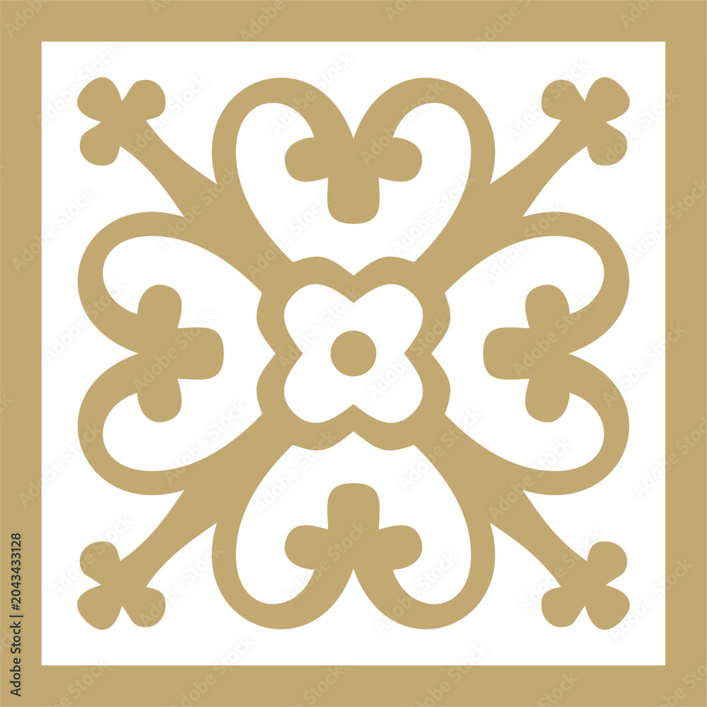 Εκτύπωση καμβά Vector gold ancient Roman ornament elements