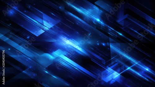 abstract blue neon geometric techno futuristic background.abstract blue neon geometric techno futuristic background
