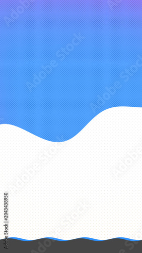 Modern Blue and White Abstract Wave Background with Halftone Dot Pattern for Business Presentation Banner and Creative Design Template
