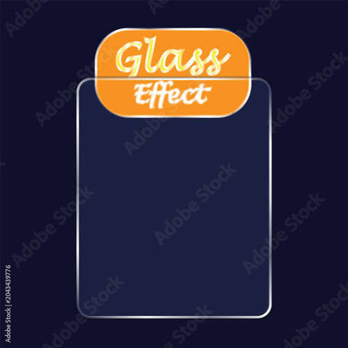 Glass Effect Frame on Dark Background