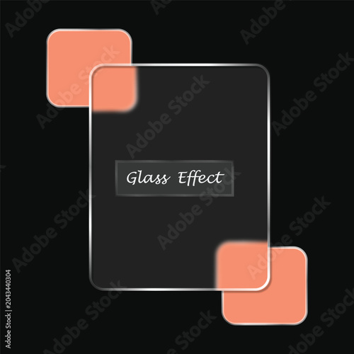 Glass Effect Frame on Dark Background