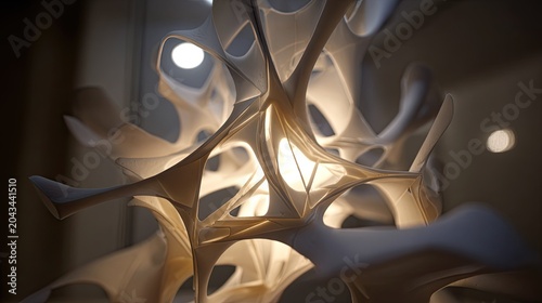 Abstract, light-filled, sculptural form