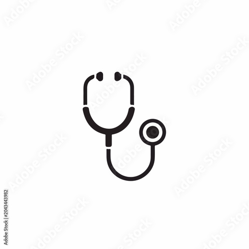 Stethoscope Icon Representing Medical Health Care and Doctor Consultation