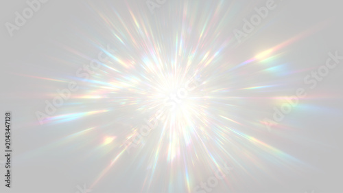 Fotografie Glowing crystal rainbow prism optical sparkle refraction holographic abstract background illustration